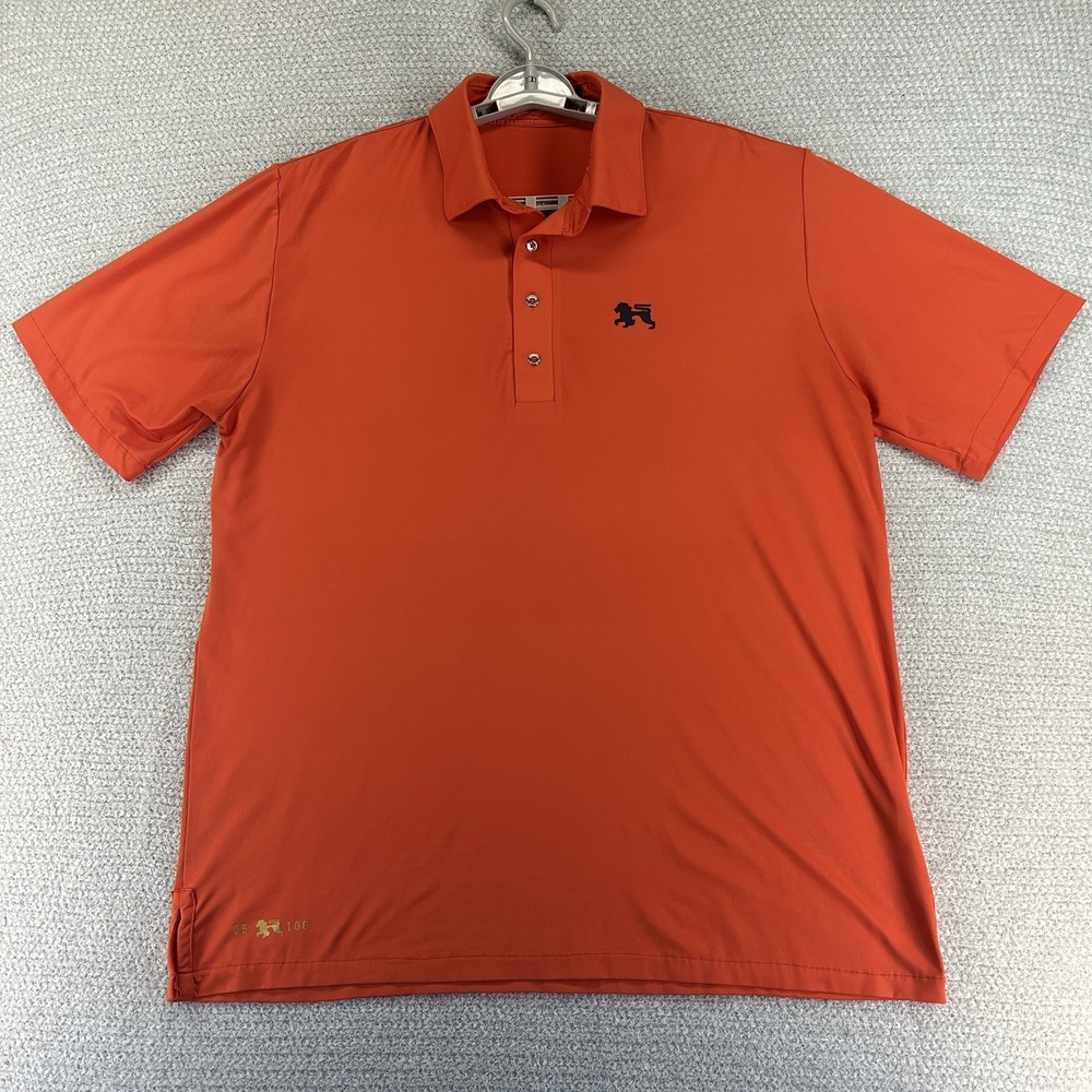 Alial Fital Golf Polo Shirt Mens XL Orange Lion Limited Edition Performance USA
